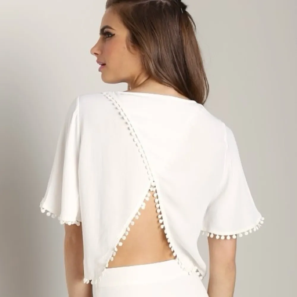 For Love and Lemons Chica Crop Top in Ivory Size S - Image 2