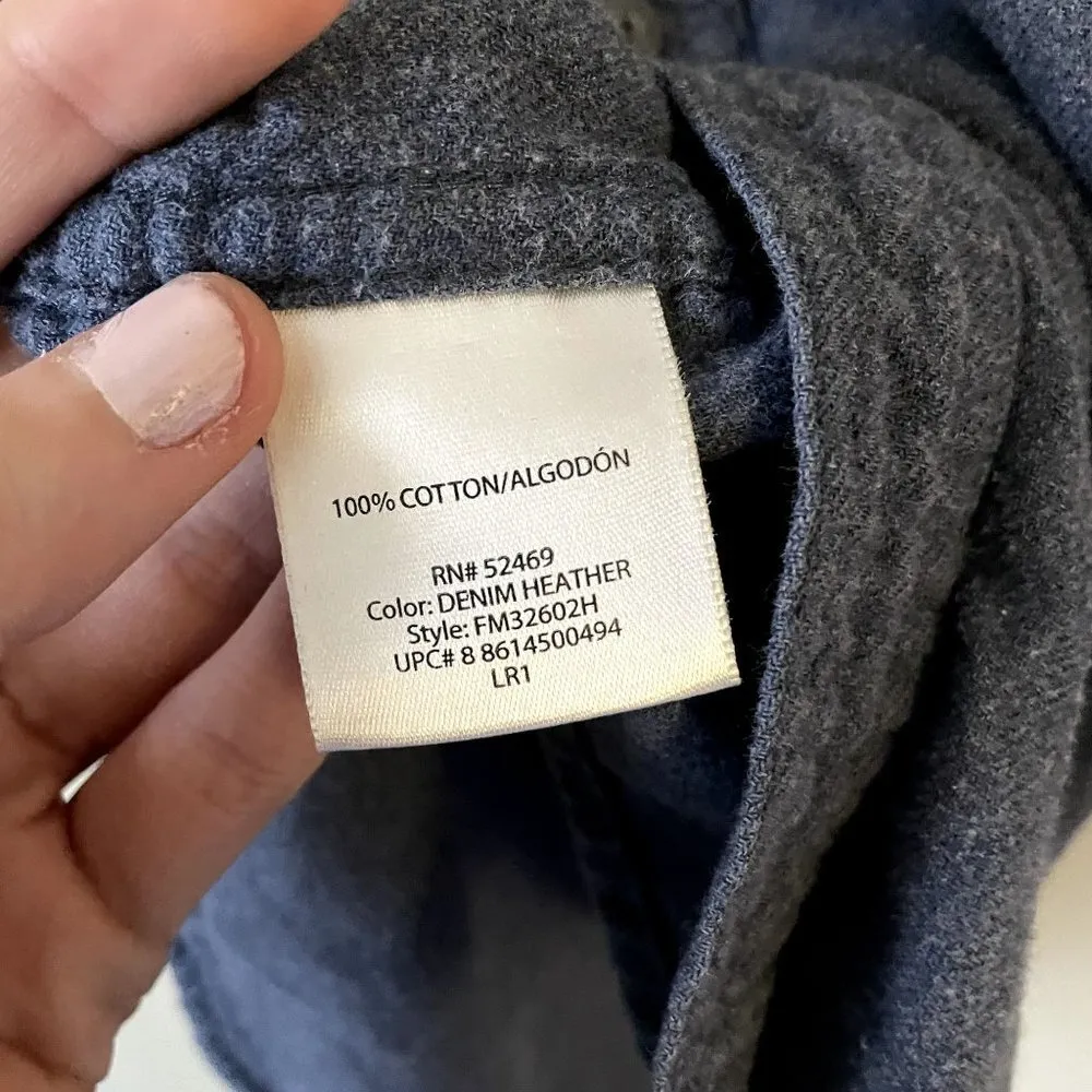 Faded Glory blue button down long sleeved top classic comfort oversized cotton - Image 6