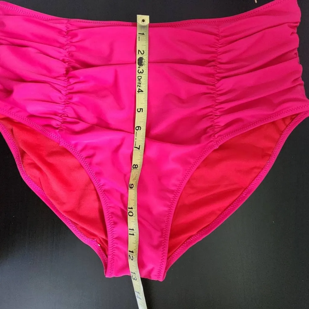 Blooming Jelly Pink Bikini NWT Size XXL Fuchsia Pink Bikini with Ruched Bottom - Image 9