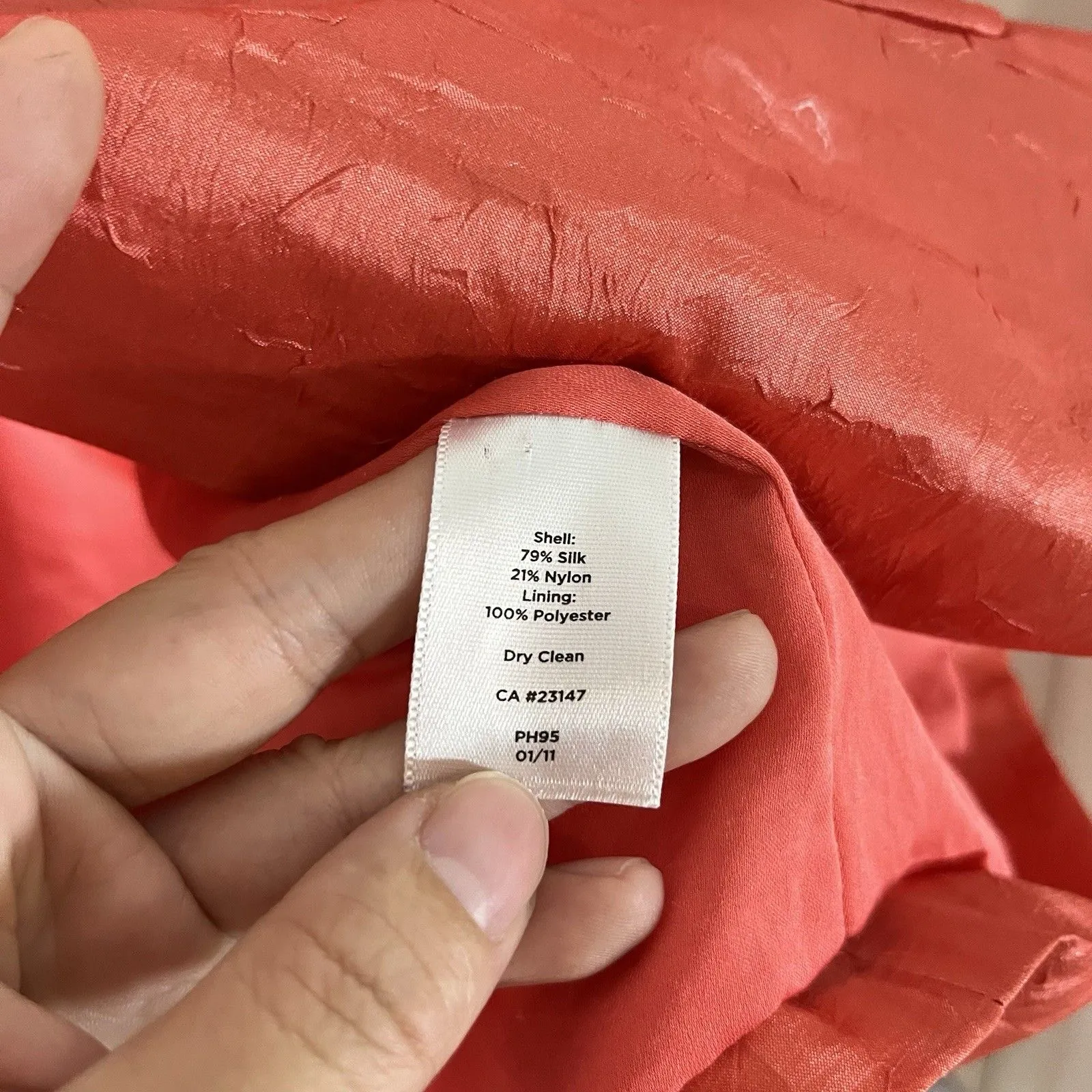 Talbots Women Blazer Silk Sz 22W Red Career Business Office Corporate Workwear - Image 4