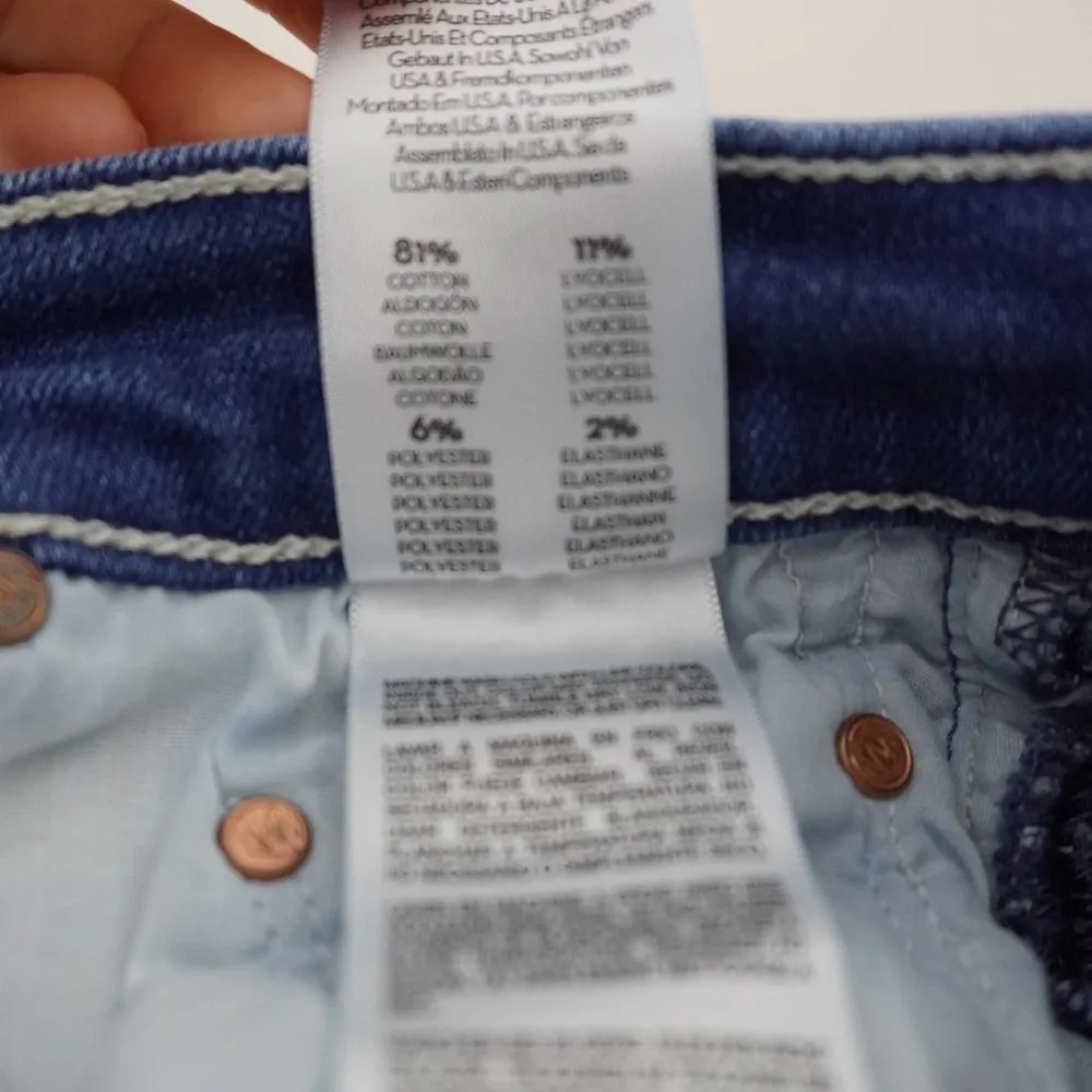 Mother The Swooner Ankle Fray Jeans Taxi! Blue Size 27 - Image 13