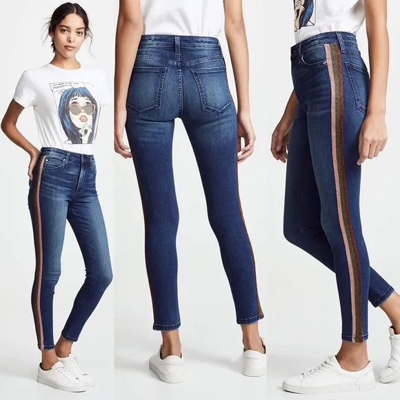 Joe's Jeans Skinny Charlie Ankle Side Stripe High Waist in Jillie Size 27 NEW - Image 2