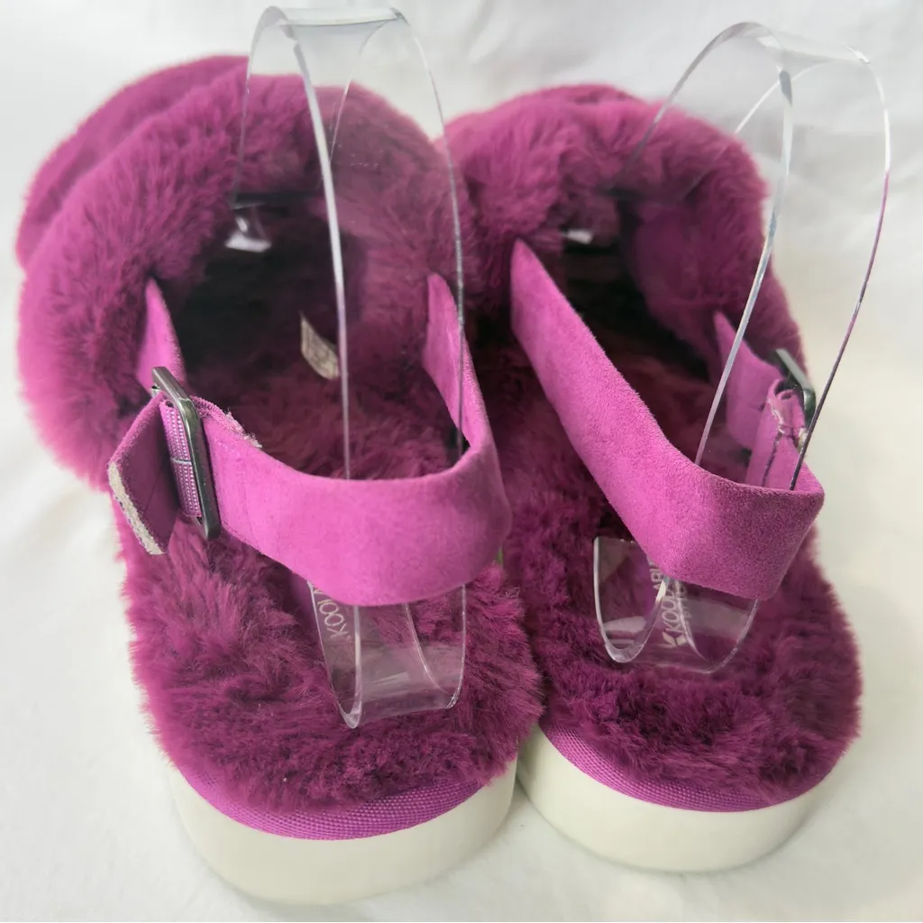 Koolaburra by UGG Women’s Size 11 Adjustable Slide Sandals Fuzz'd Out Fuchsia Purple - Image 7