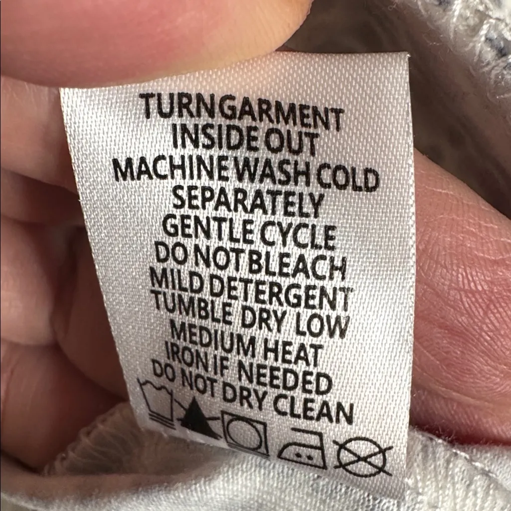 NWOT Spartina 449 Denim Blue and White Jersey Skort Size Small - Image 8