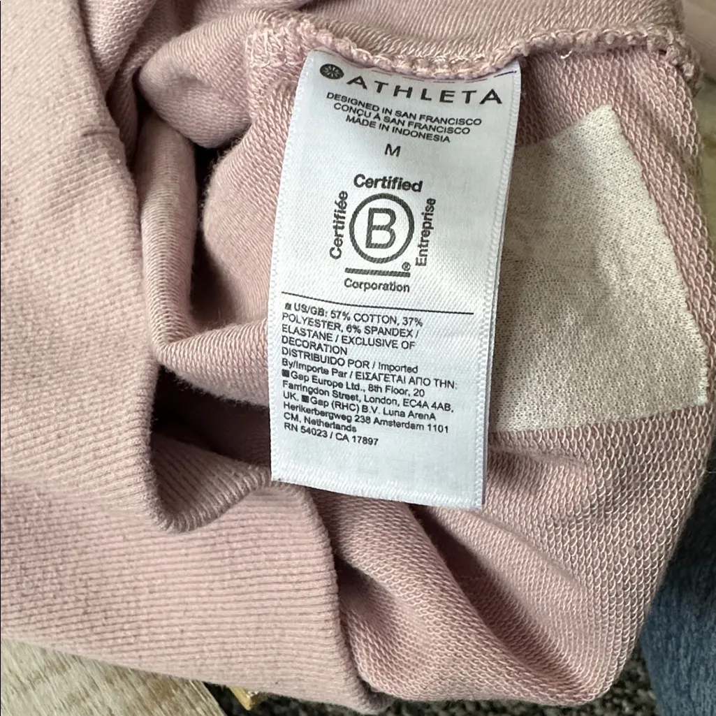 Athleta Retroterry Crewneck Pullover size M Pink - Image 6