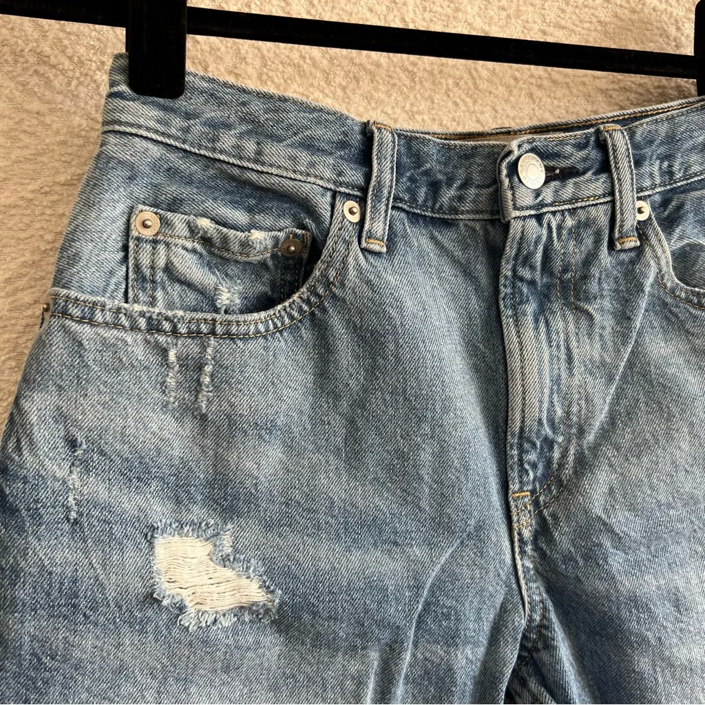 Everlane Women’s The Denim Short Organic Cotton‎ Blue Jean Shorts Size 26 - Image 4