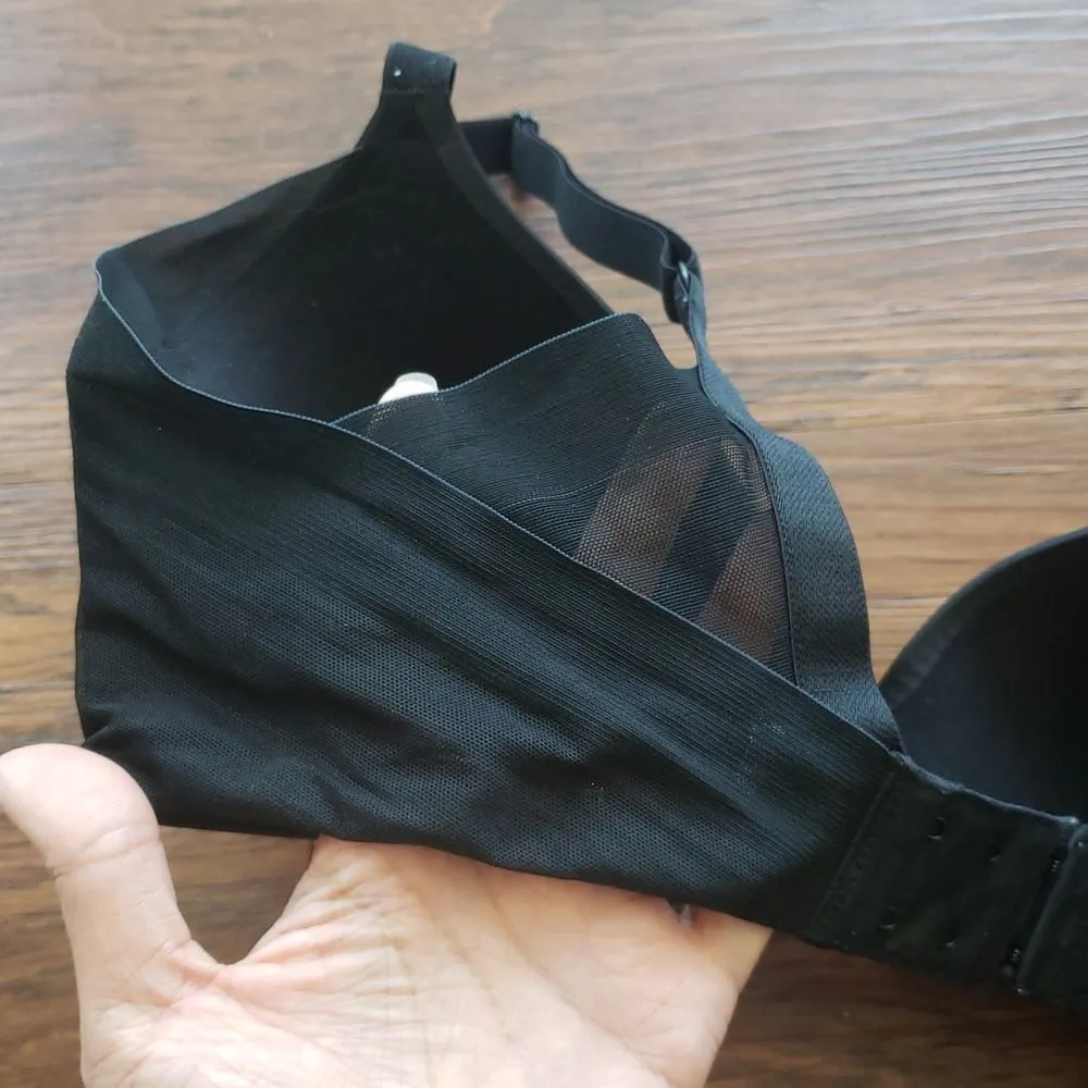 Wacoal Black Chic Feminine Quiet Luxury Comfort Mesh Trim Padded Bra Size 34D - Image 3