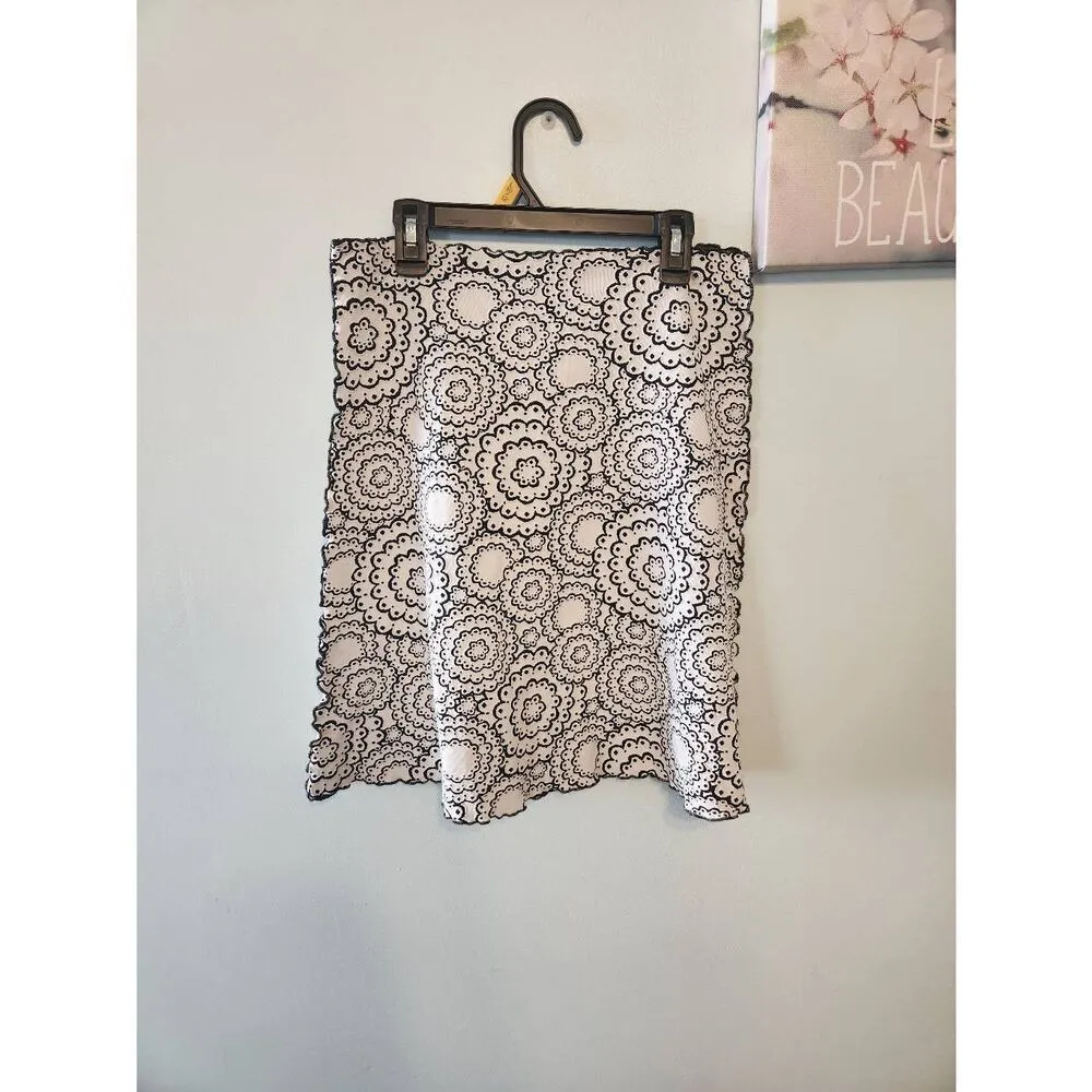 NWT Haystacks Size M Moonbeam Doiley Brazilian Two Tone Bias Skirt Black Size M - Image 2