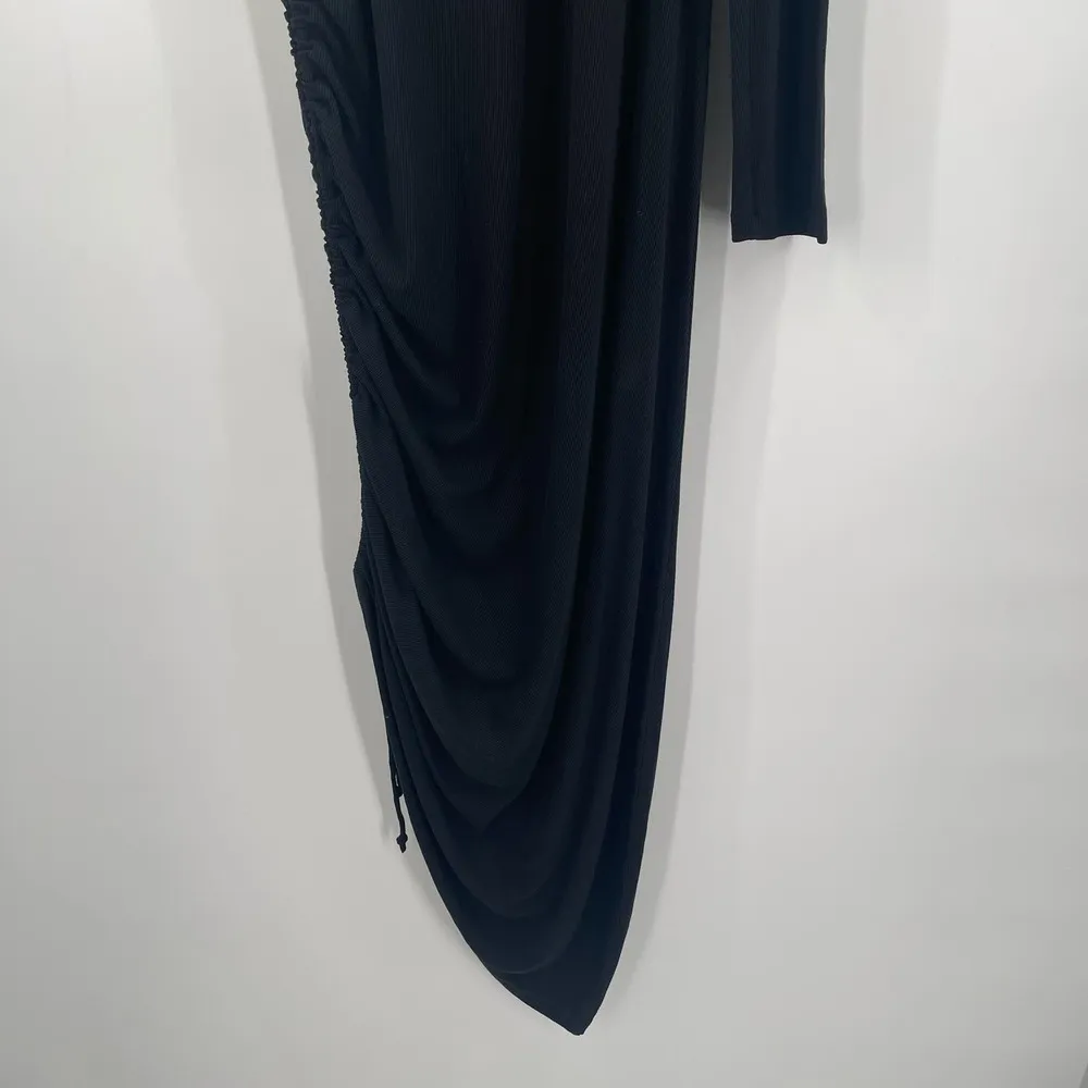 LNA CLOTHING Dress Size 1X Plus Size Milou One Shoulder Ribbed Black Curvy NWT - Image 13