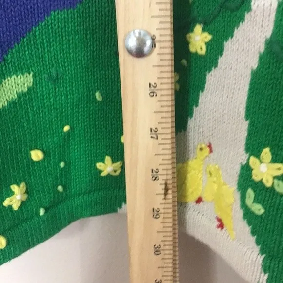 VTG Quaker factory nautical sailboat lighthouse embroidered pullover sweater Red Size M - Image 8