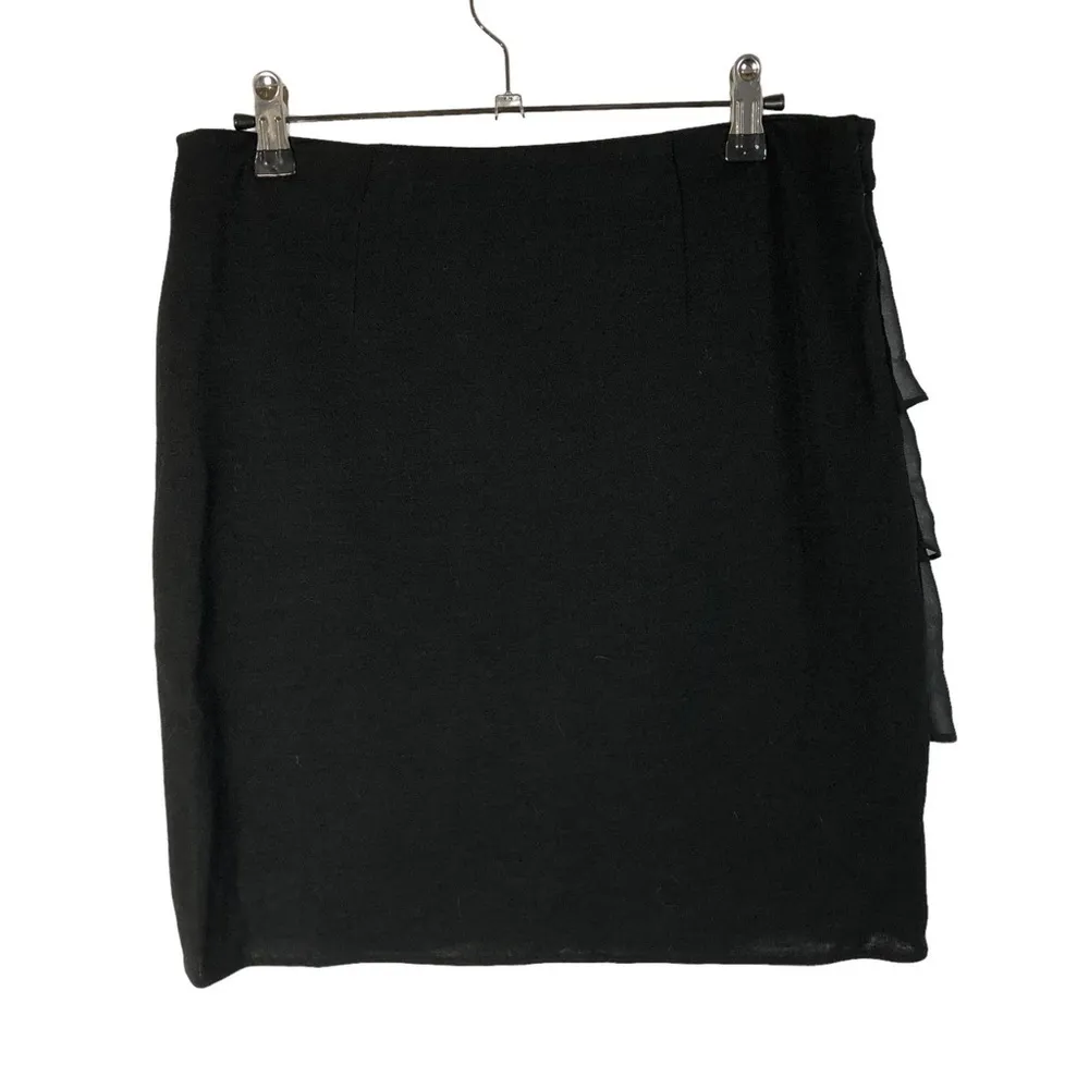 Ann Taylor Black Chiffon Tiered Mini Skirt 4 - Image 2