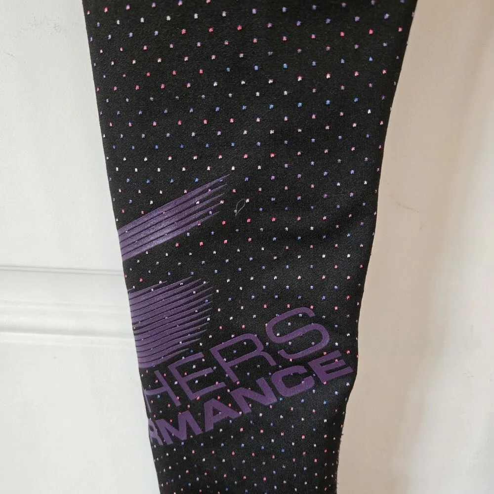 Skechers Performance Sport Women's Leggings Size Small Black With Rainbow Dots - Image 3