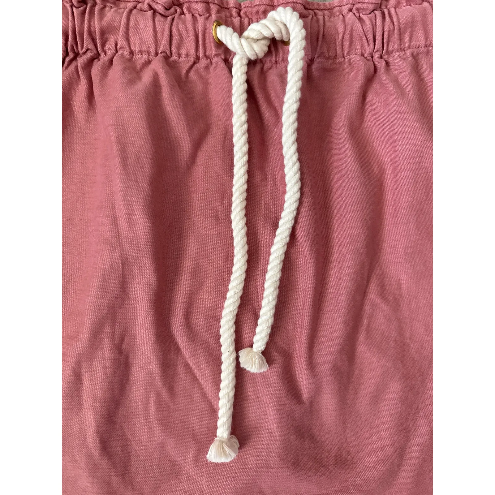 J. Crew Rope Tie-Waist Pull-On Paperbag‎ Mini Skirt in Dusty Rose Size Large - Image 7