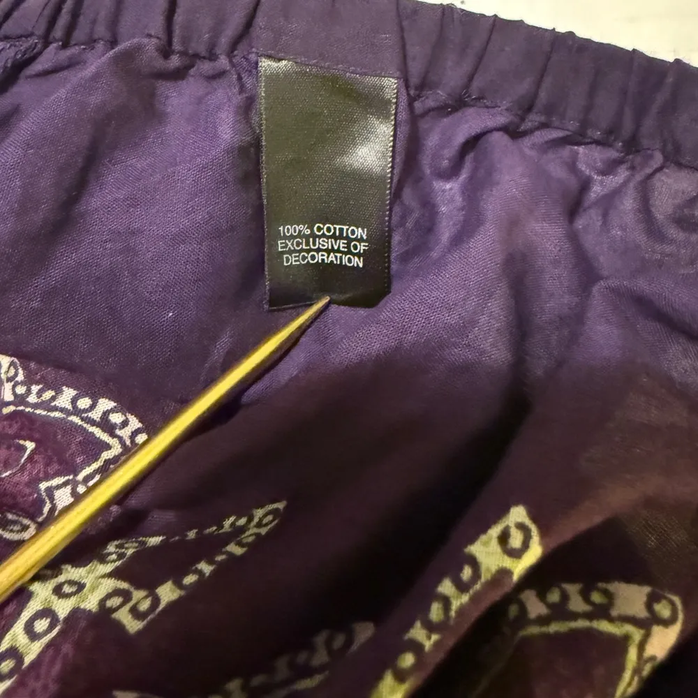 Avenue Women Plus 18/20 Purple Cotton Paisley/Floral NWT Long Ombré Spring Skirt Size 18W - Image 3