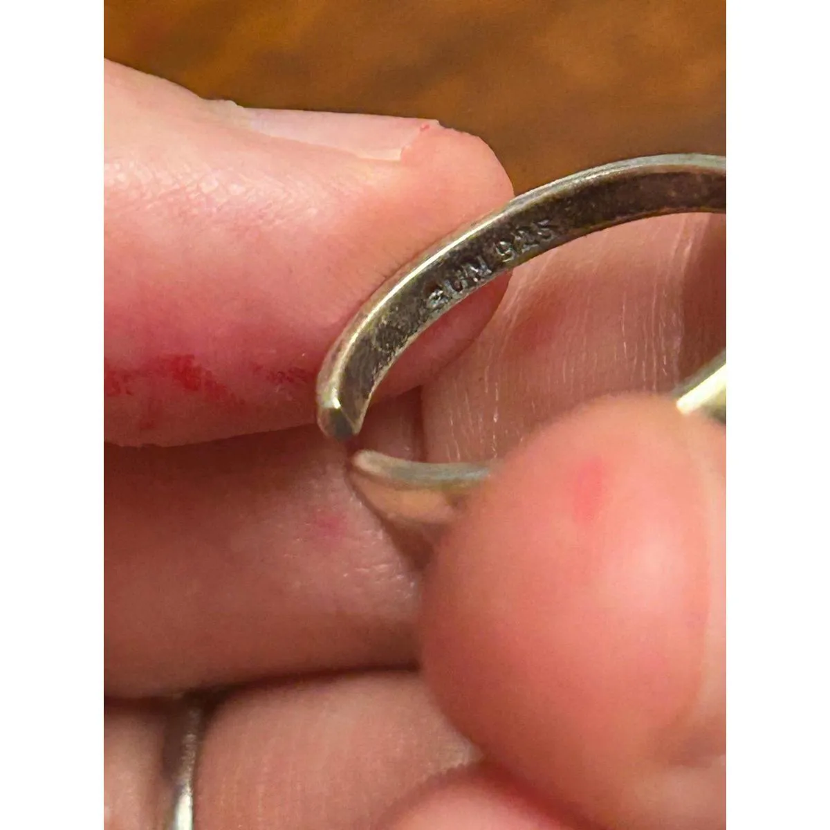 925 sterling silver ring band 1.49g h95 size 7 - Image 4