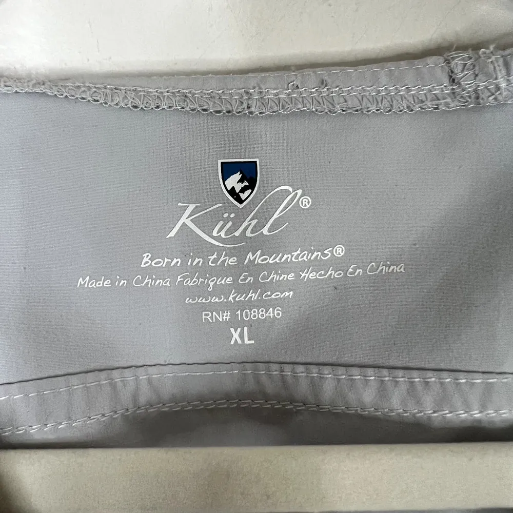 Kuhl Windbreaker Rain Jacket Hooded Button Snap Front Coat Lightweight Sz XL - Image 4