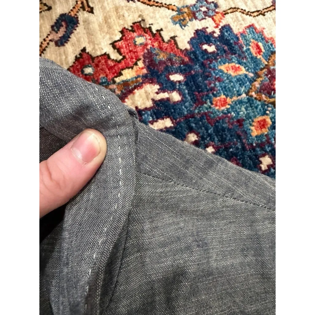 MOUSSY Japan Double Breasted Cotton Blazer Jacket Free Size Gray Minimalist - Image 9