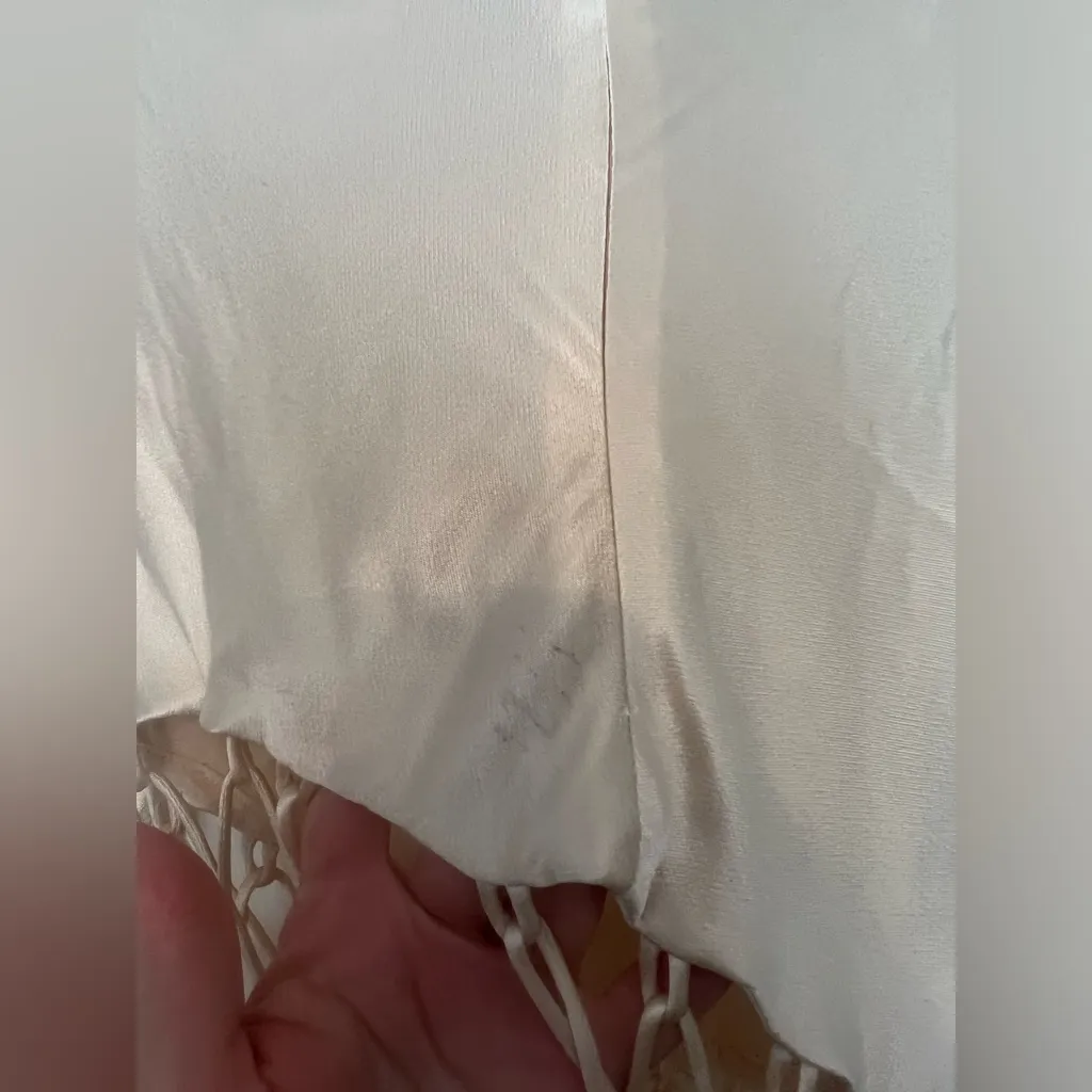 Shona Joy Arienzo Asymmetrical Lace Up Maxi Dress in Cream - Image 9