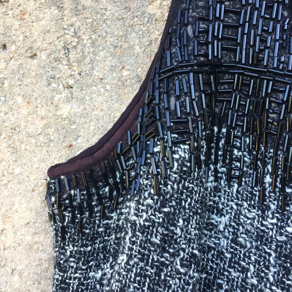 Peter Nygard Beaded Boucle Sleeveless Dress 10 - Image 6