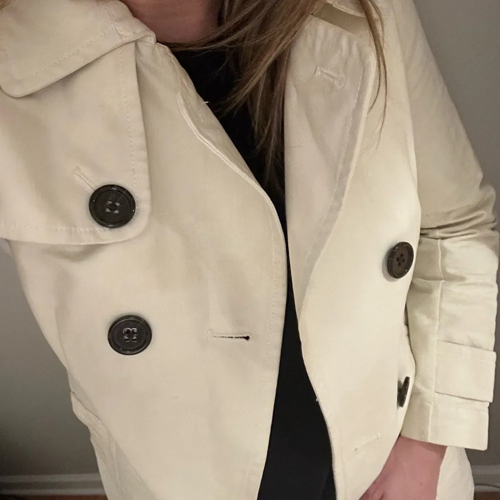GAP Cream Ivory trench coat Jacket! - Image 8