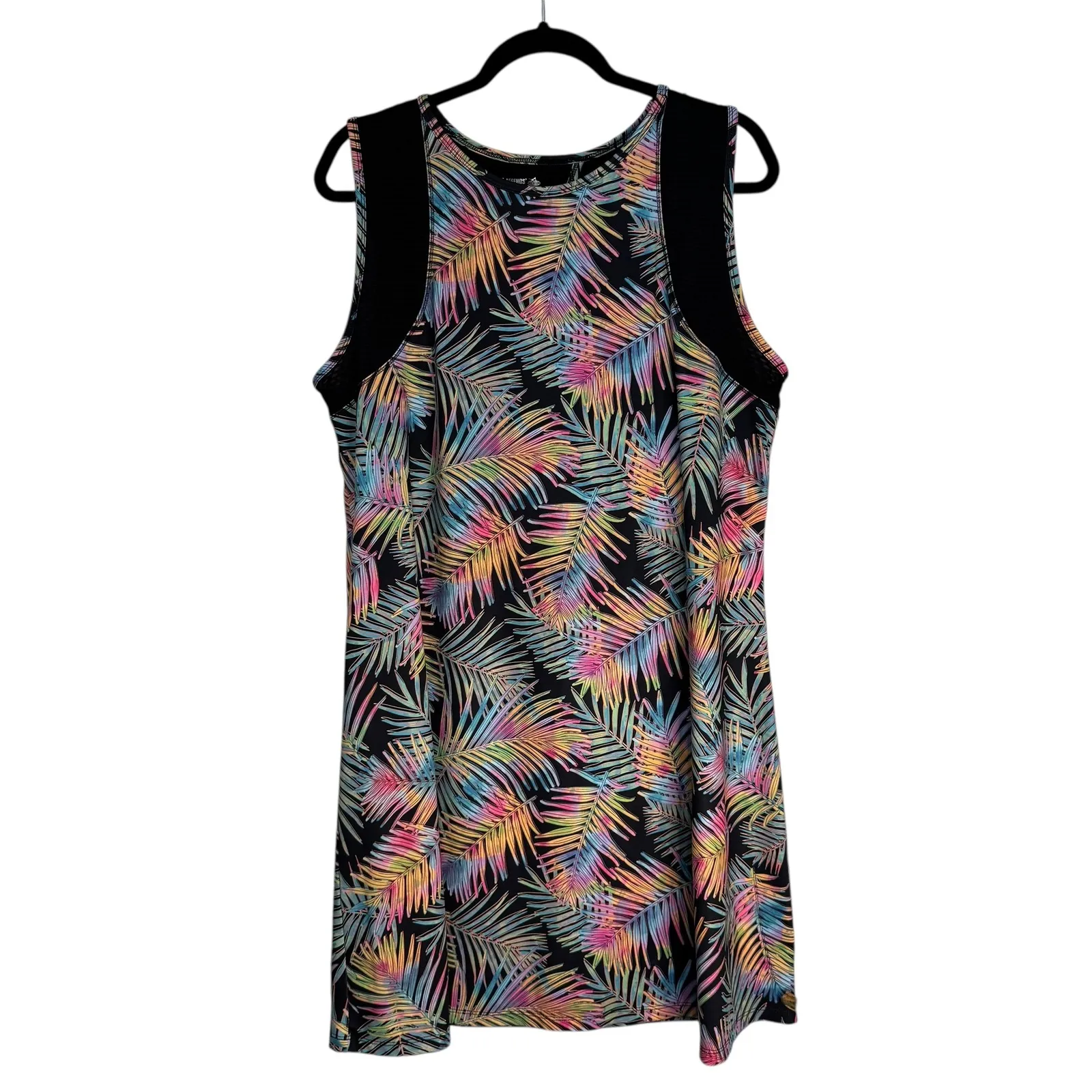 Reel Legends Performance Outfitters Palm Leaf Print Sleeveless Dress 1X Tropical - Image 5