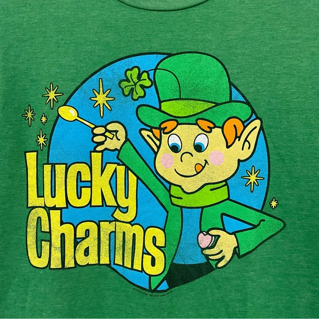 Lucky Charms Women's Green Graphic Tee Size undefined - Image 3
