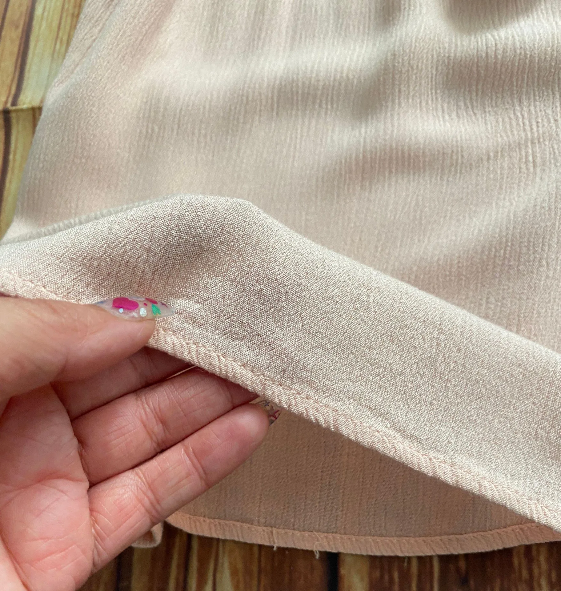 Mossimo Supply Women’s Light Pink Peasant Blouse Sz Small  - Image 6