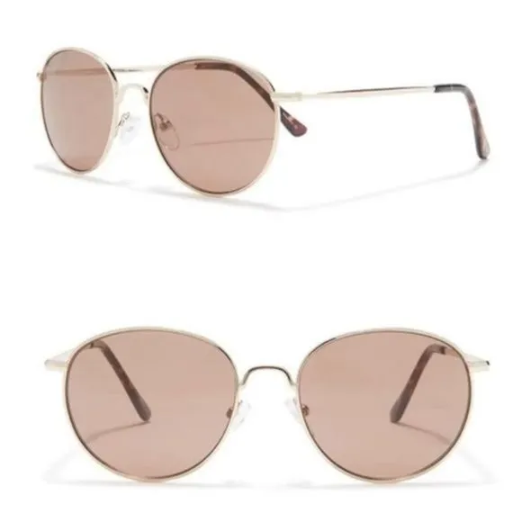 Joe’s Jeans Gold Round Sunglasses NWT - Image 2