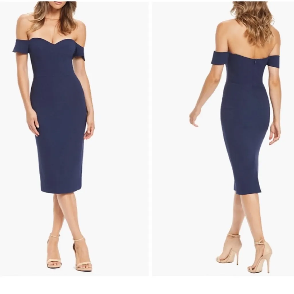 NWT Dress the Population Bailey Dress Midnight Blue Navy  Size M - Image 2