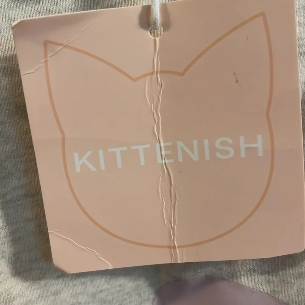 Kittenish Light Heathered Gray Cropped Crewneck Sweatshirt NWT Large - Image 7