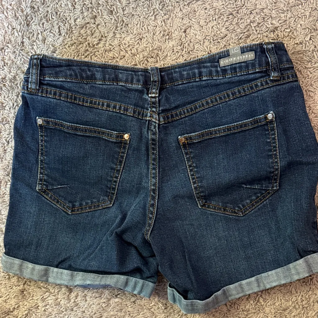 LC Lauren Conrad Dark Blue Jean Shorts / K9 - Image 4