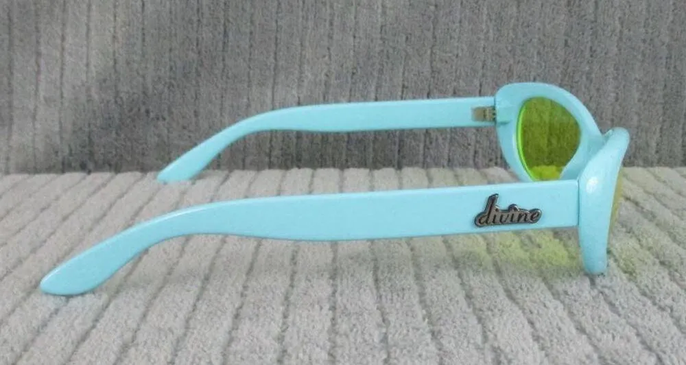 New Divine Eyewear Medusa Light Blue/Clear Yellow Sunglasses Women's NWT Blue - Image 5