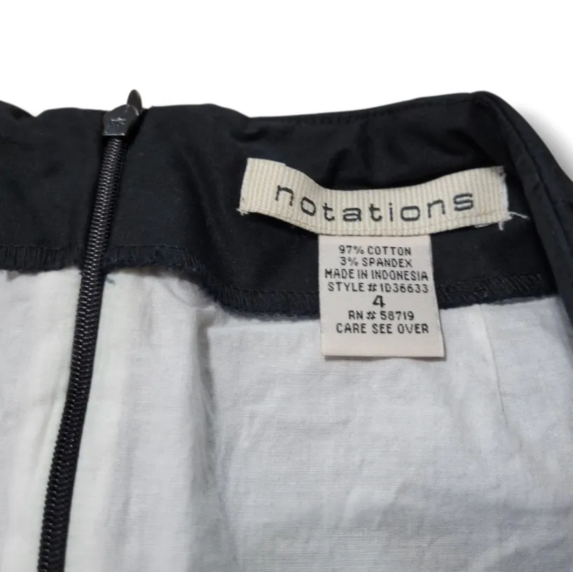 Notations  Skirt Size 4 W24"in Waist Women's A-Line Skirt Floral Embroidery - Image 5