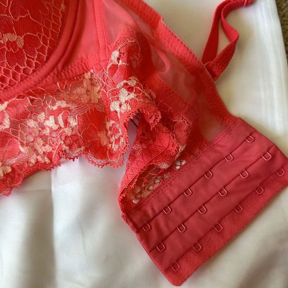 Adore Me Balconette Bra Pink/Coral size 32b - Image 3
