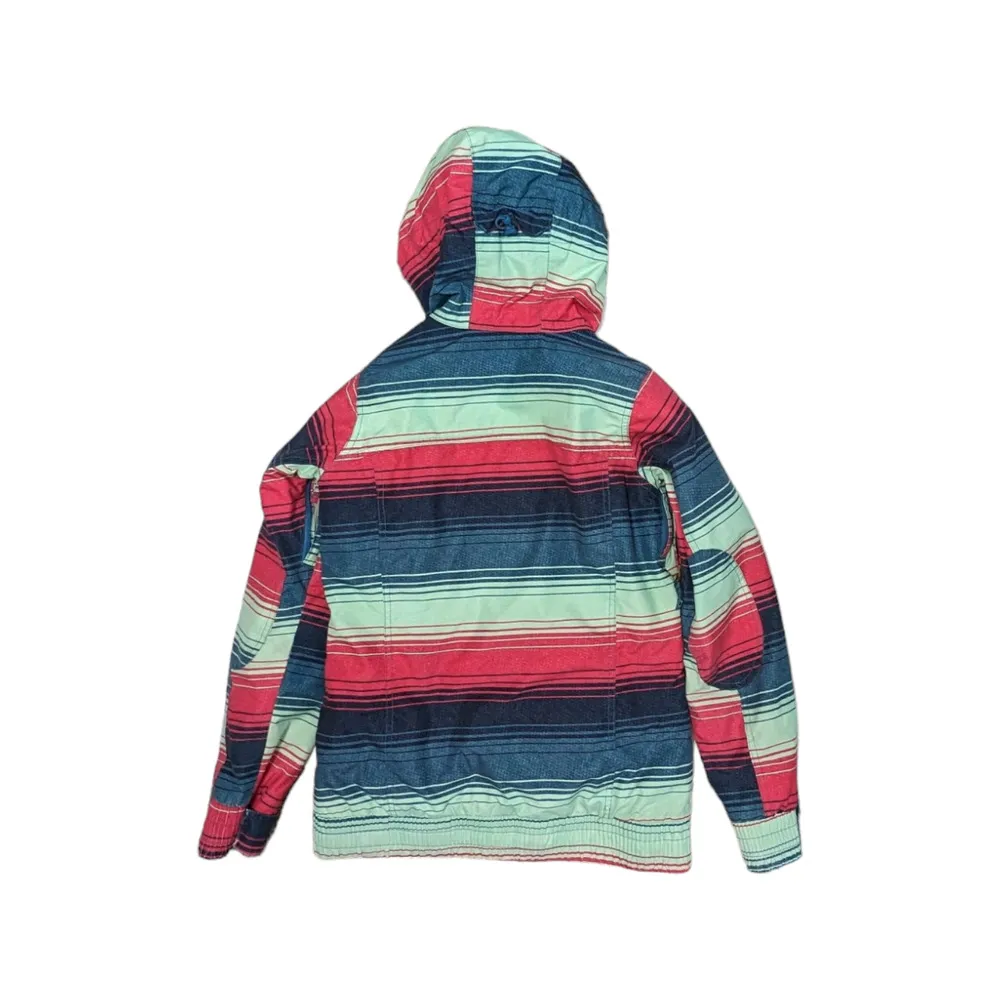 Burton Cassidy Jacket Snowboarding Ski Coat Striped Da Nang Dryride Pink Green - Image 3