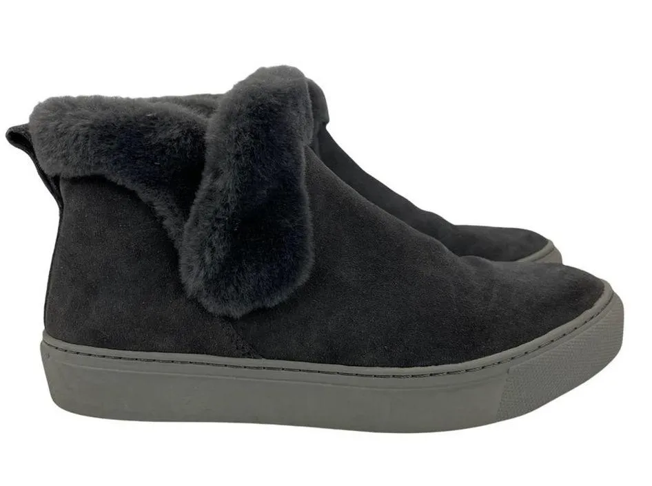 COUGAR Womens Duffy Faux Fur Trim Waterproof Gray Suede Ankle Sneakers Bootie 7 - Image 14