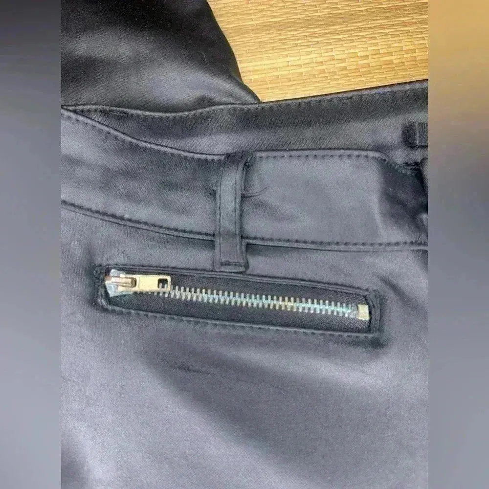 Women’s Black Pleather Pants Size 4 - Image 6