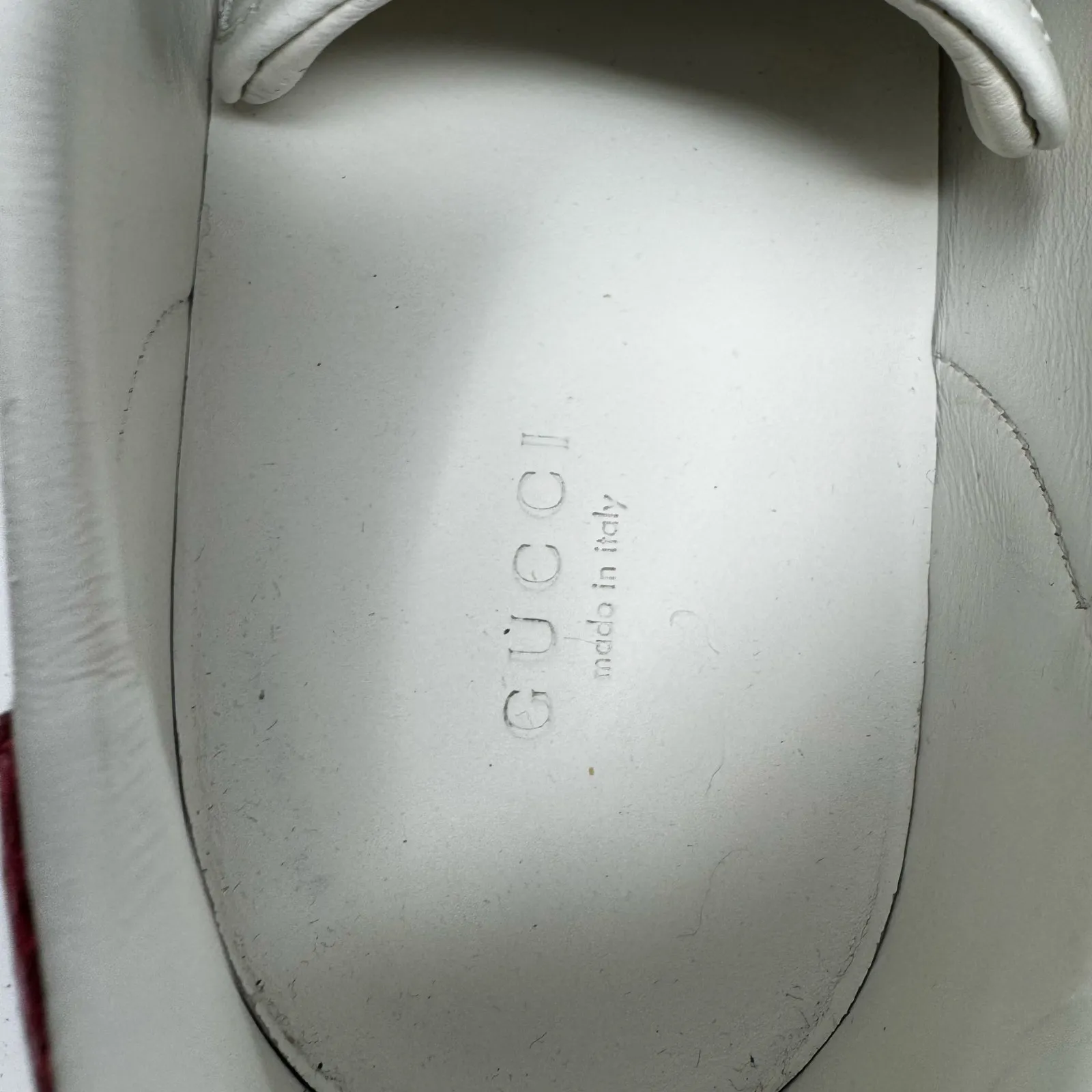 Gucci Ace Bee Sneakers White Leather Low Top EU 41 - Image 11