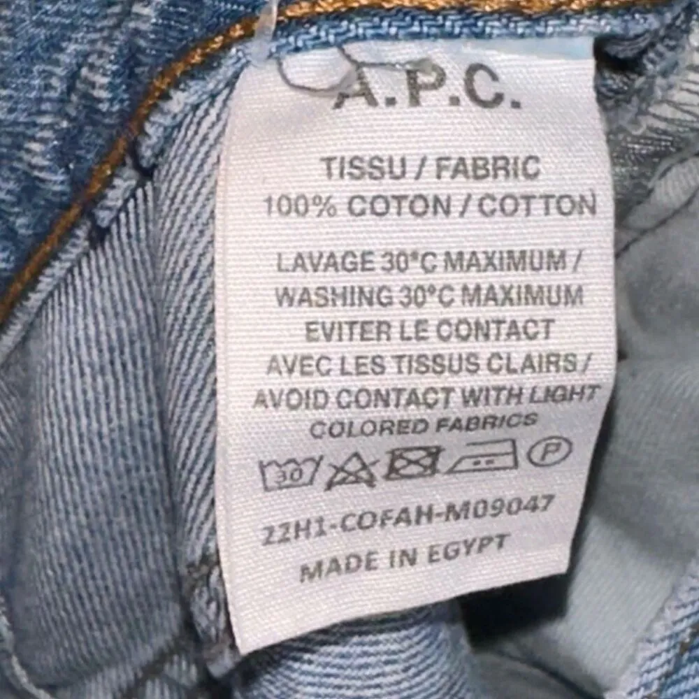 A.P.C. Denim Jeans Petit New Standard Blue Size 28 - Image 11