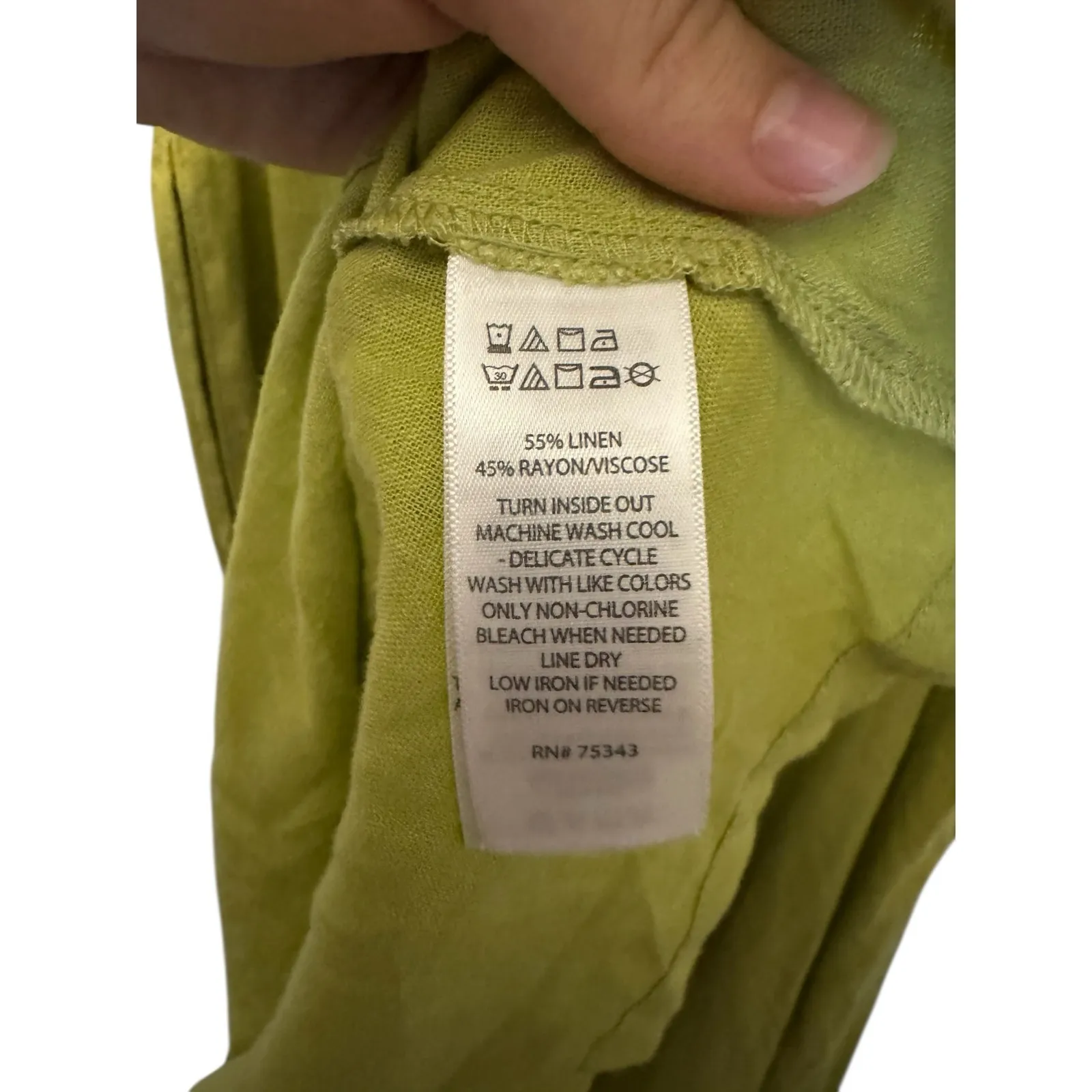 Calypso St. Barth Linen Blend Wide Leg Jumpsuit Lime Green M NWT - Image 7