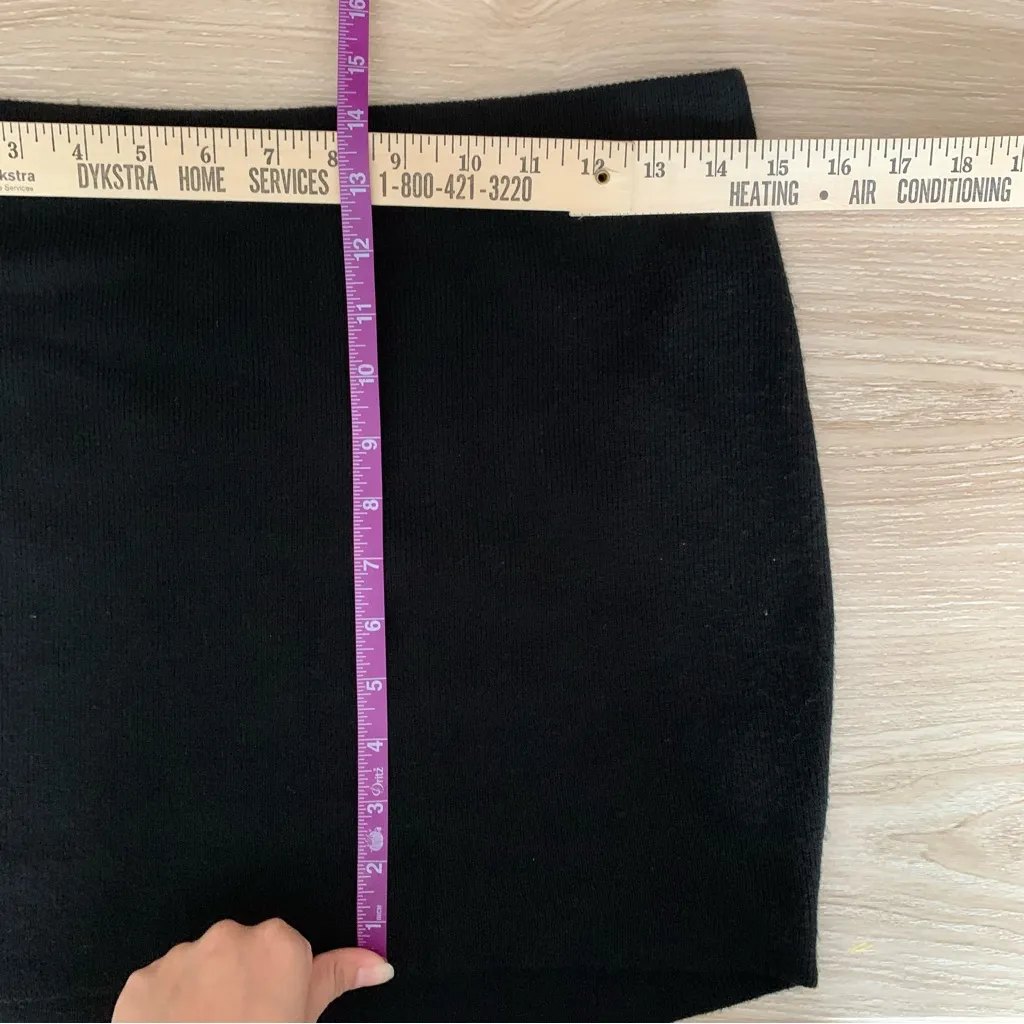 House Of CB Large Avril Cashmere Nylon Mini Skirt Black Evening Classy Elegant - Image 11