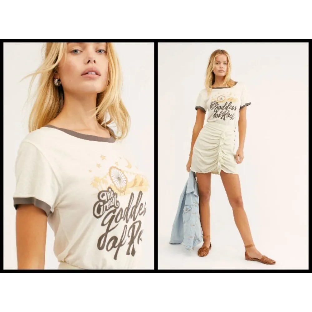 💕SPELL & THE GYPSY💕 Goddess of Rock Organic Tee Brown Size XS - Image 5