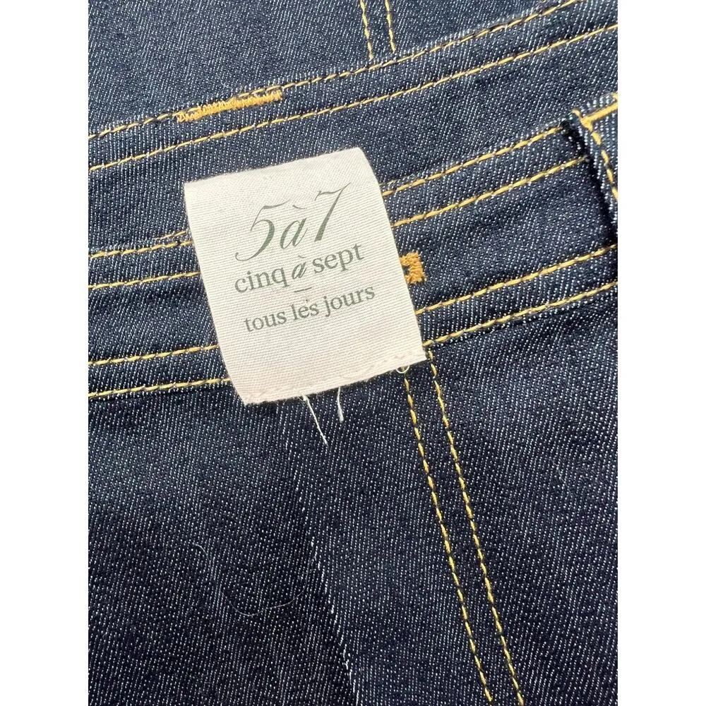 Cinq à Sept 0 maurice high-rise stretch flare cargo jeans utility dark wash 25 - Image 5