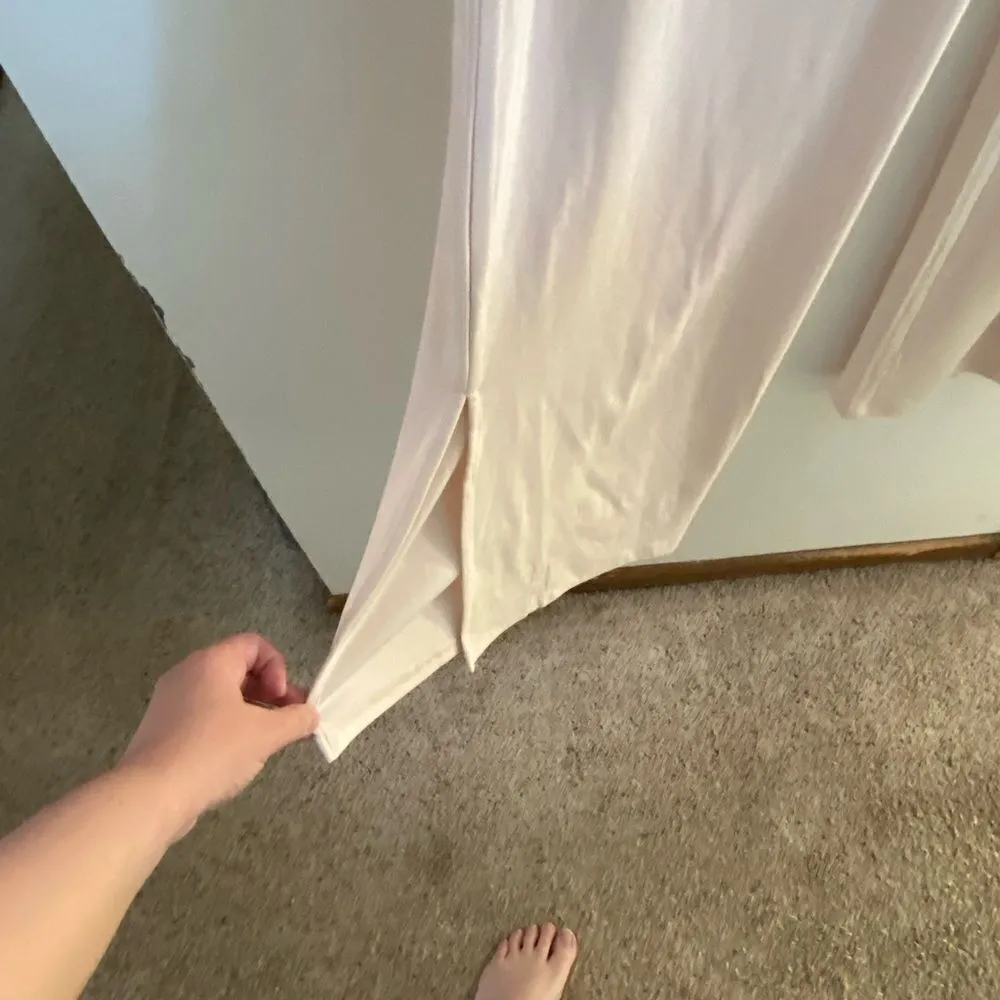 NWT blush pink split leg drawstring pants XL - Image 4