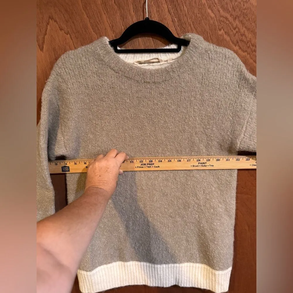 Soft Surroundings Wool/Alpaca Blend Tan/White Sweater Size M/L‎ - Image 9