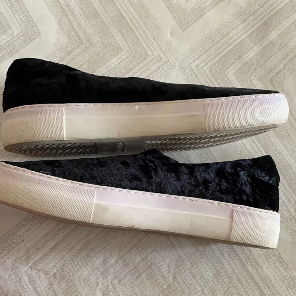 J Slides Angel Black Velvet Slip on Sneakers Black Size 10 - Image 6