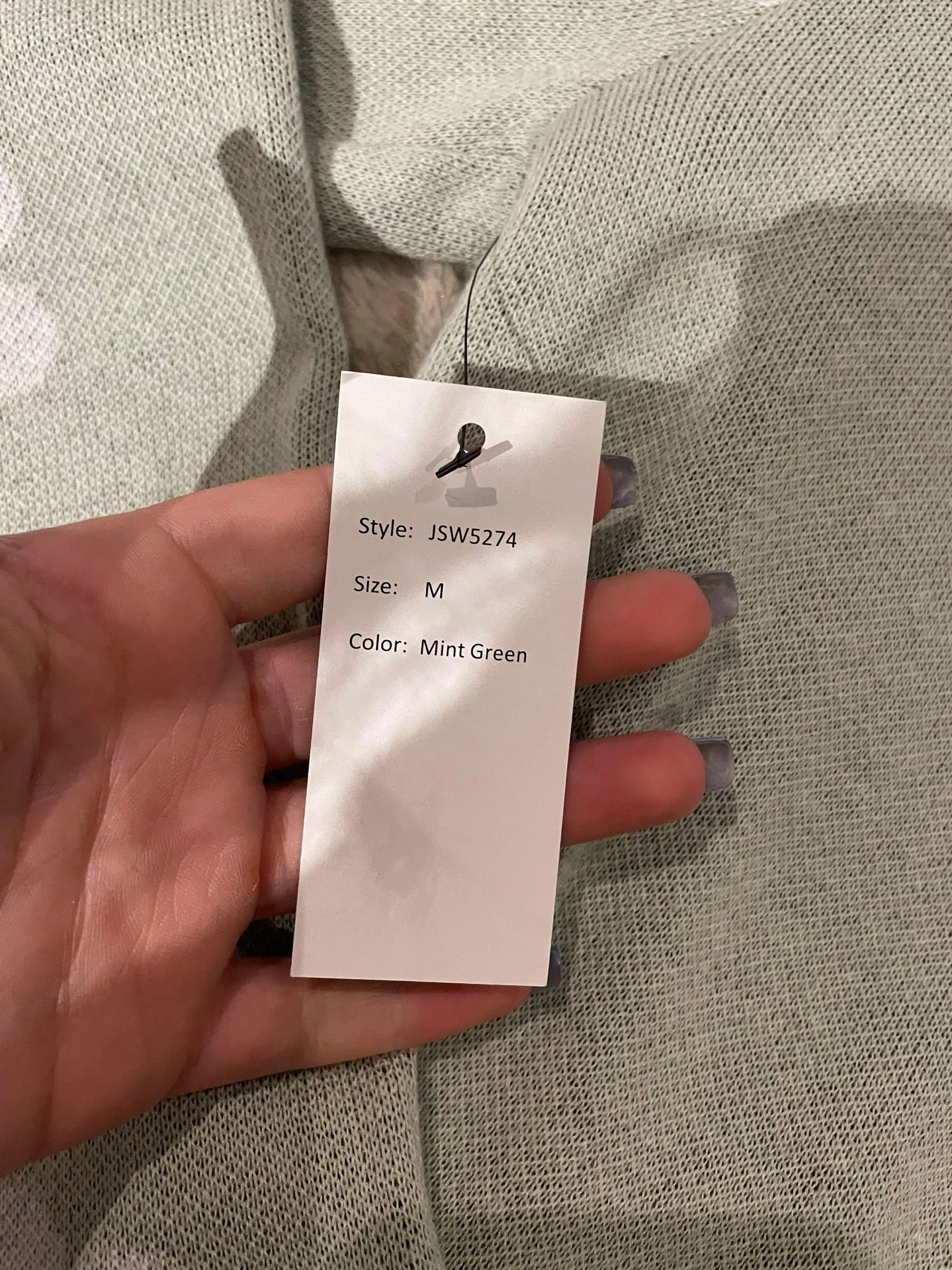 Long sleeve Tie Front Top Green Size M - Image 4