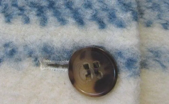 NWT Faherty Denver Blanket Coat in Rise Stripe Wool Blend Cocoon Jacket L $398 Size L - Image 5