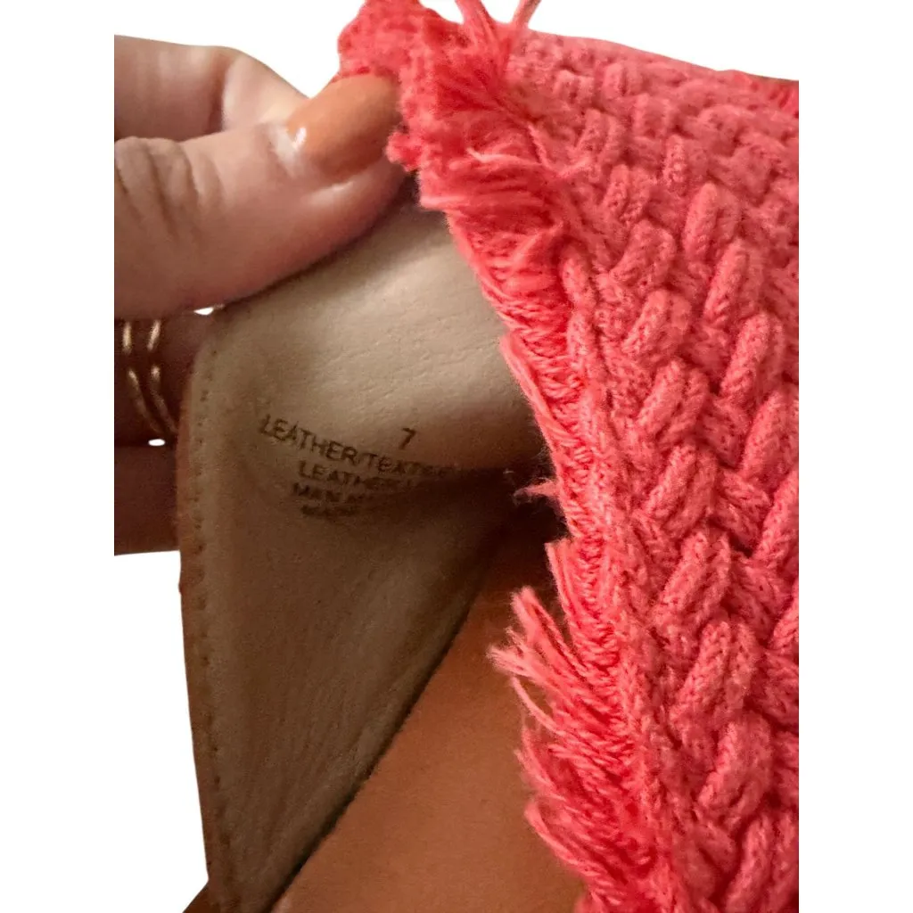 ABLE Orange Woven Braided Slides Sandals Size 7 - Image 8