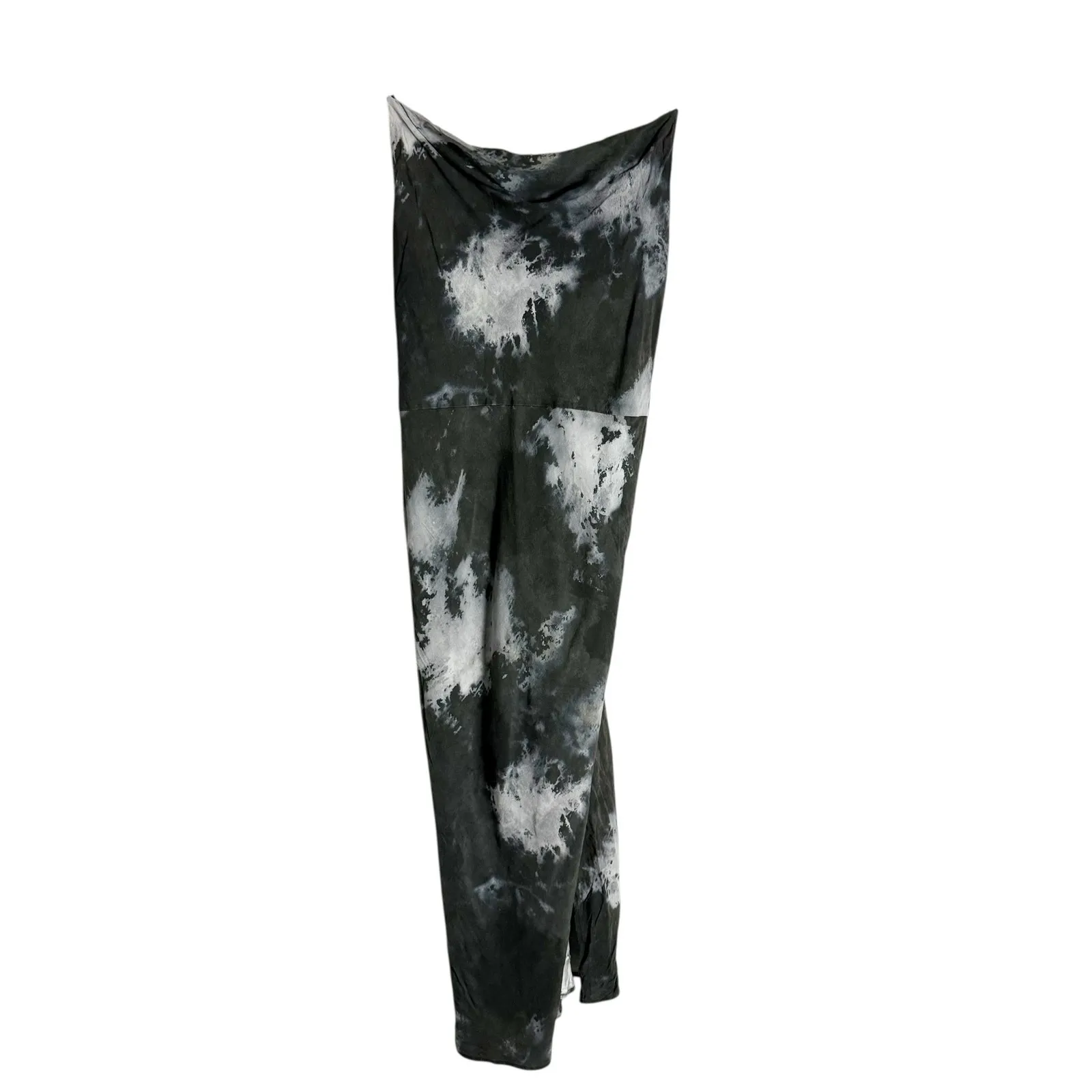 Samsoe Applesi Dark Blue Moody Tie Dye Cowl Neck Long Viscose Slip Dress S - Image 6